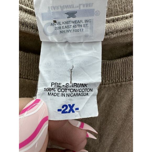 Anvil T-Shirt Size 2X Brown Graphic Hualapai Native America Tribe Short Sleeve - Picture 5 of 10